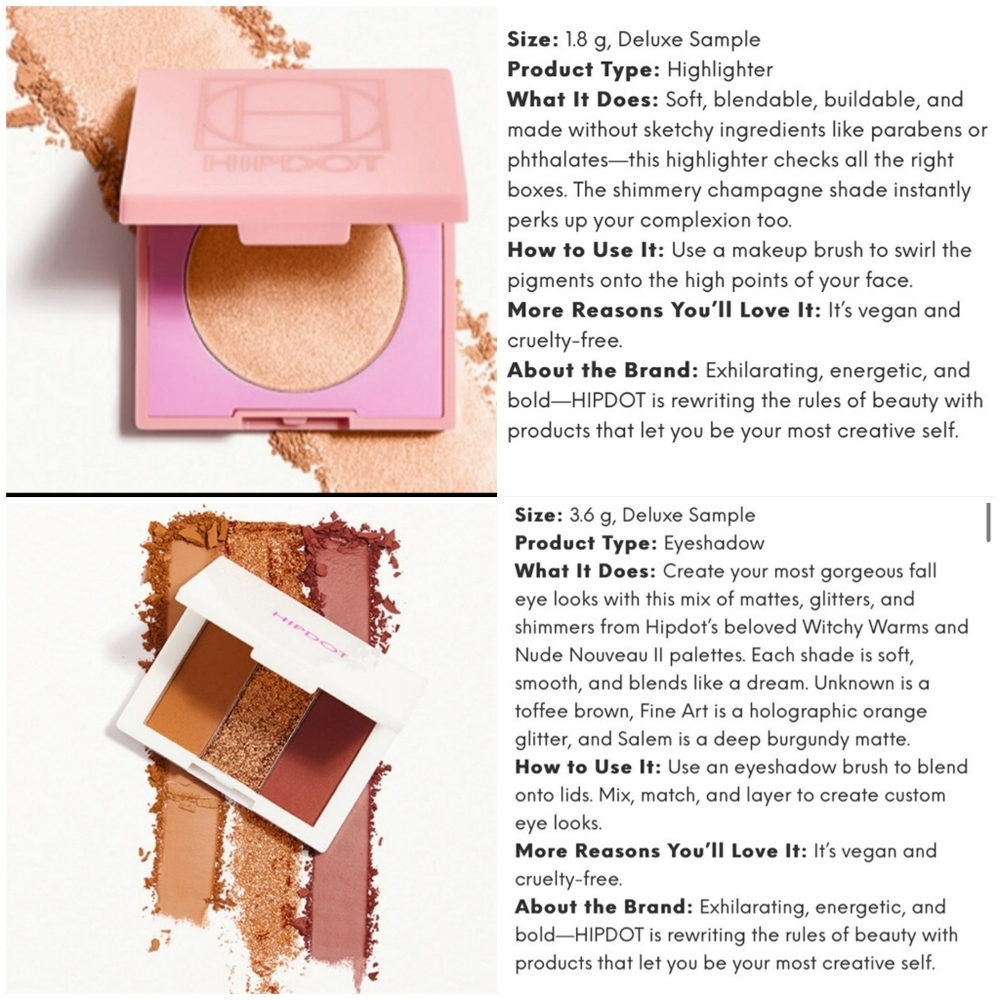 Hipdot 2Pc Pigment/Highlighter Set, New